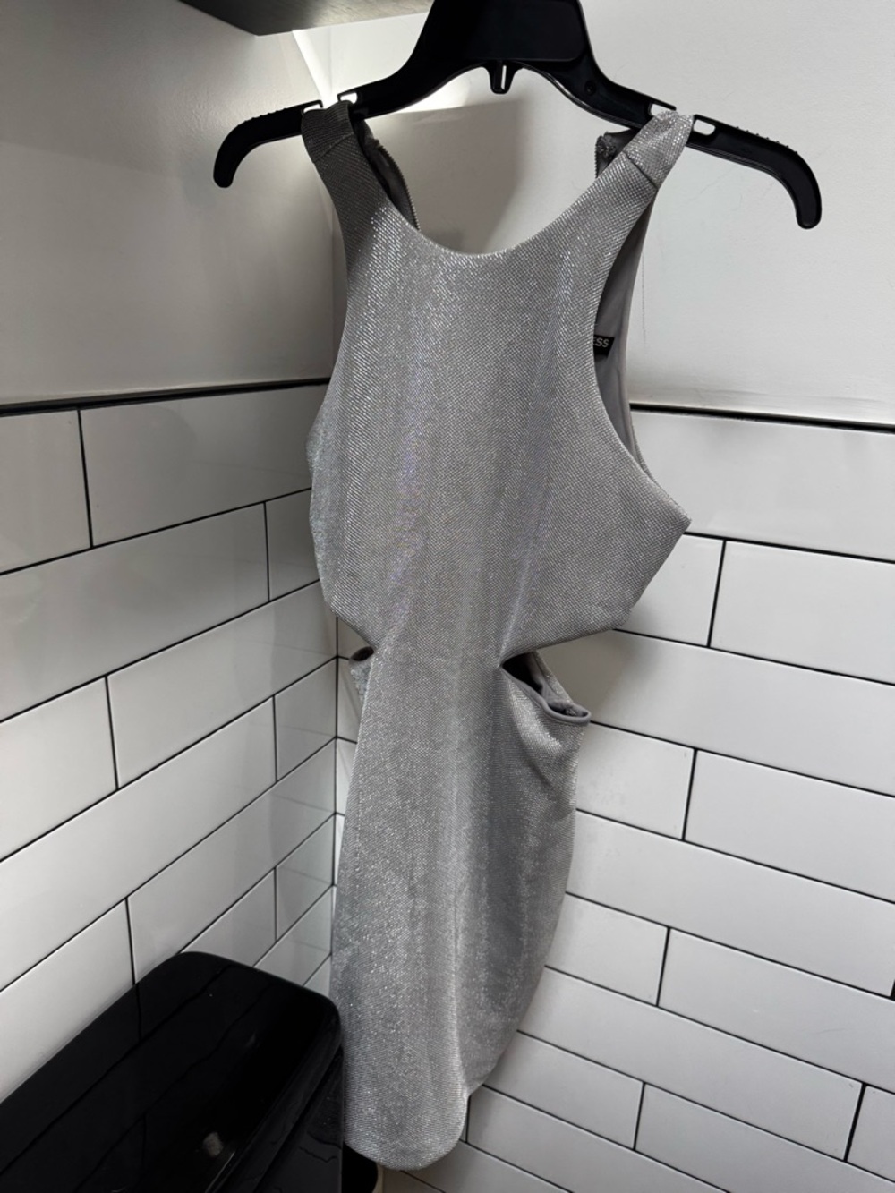 Size small sparkly, silver express dress